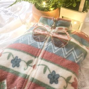 Vintage floral fleece